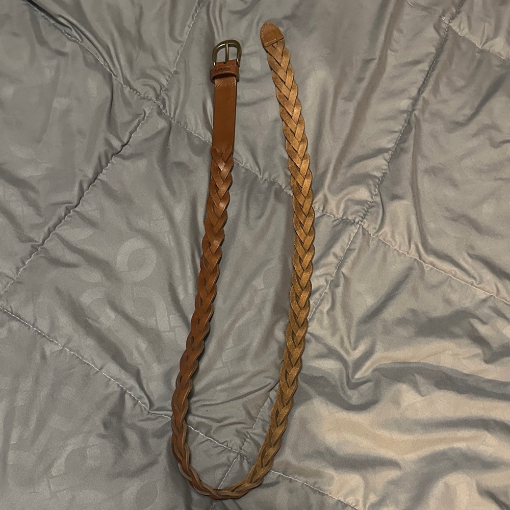 Levi's Braided Leather Belt with Brass Buckle